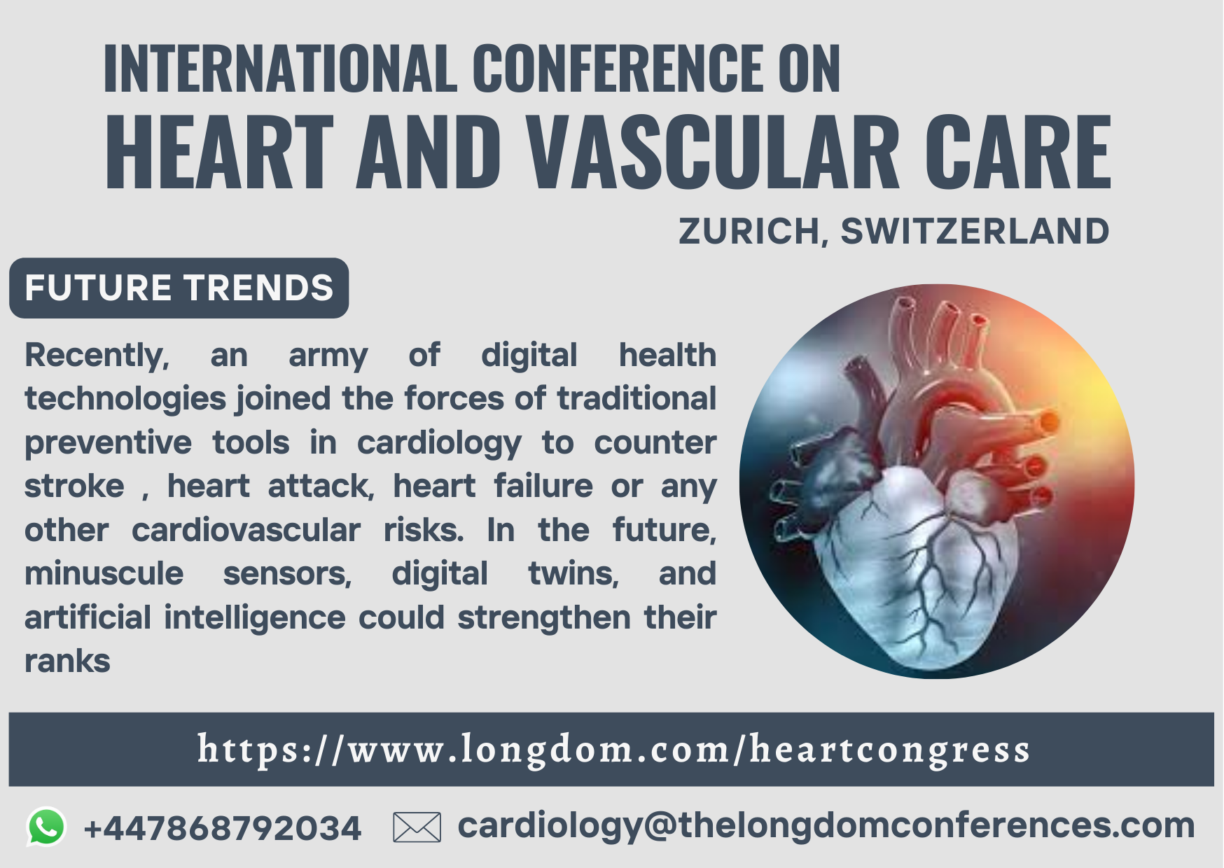 Future trends in cardiology Heart Congress 2023 LONGDOM Conferences